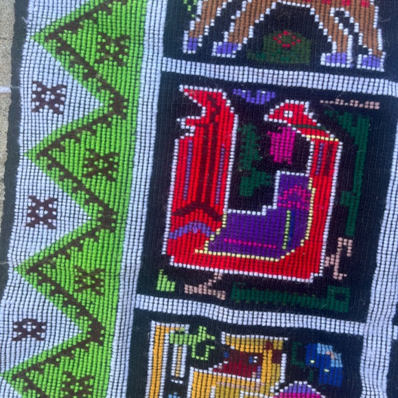 Chinese Zodiac Wall Hanging Bright Rainbow Textile Art Handmade VIntage - Picture 3 of 14